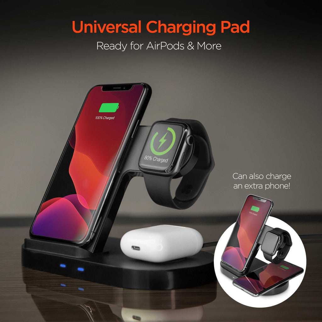 HyperGear 3-in-1 Wireless Charging Dock