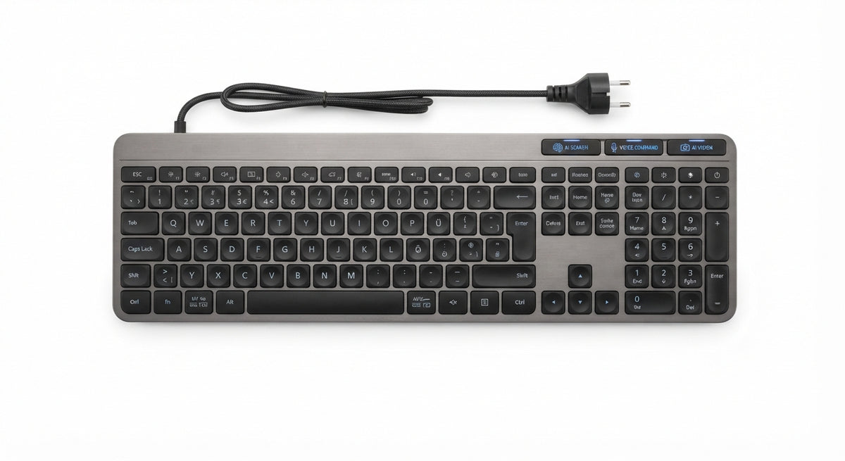 Clavier connecté avec touches de raccourci dédiées aux assistants IA