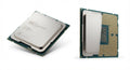 processeur de bureau gris métal avec broches dorées, format carré avec marquage "Extreme Workstation Processor" sur le dessus métallique lisse.