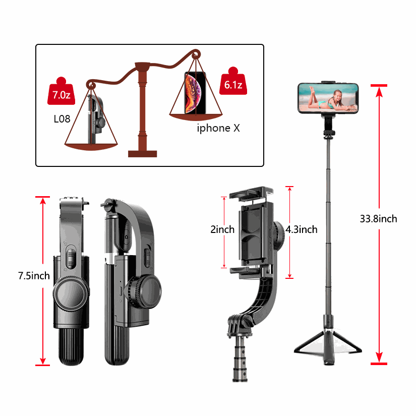 Mobile Selfie Stick Tripod Stabilizer