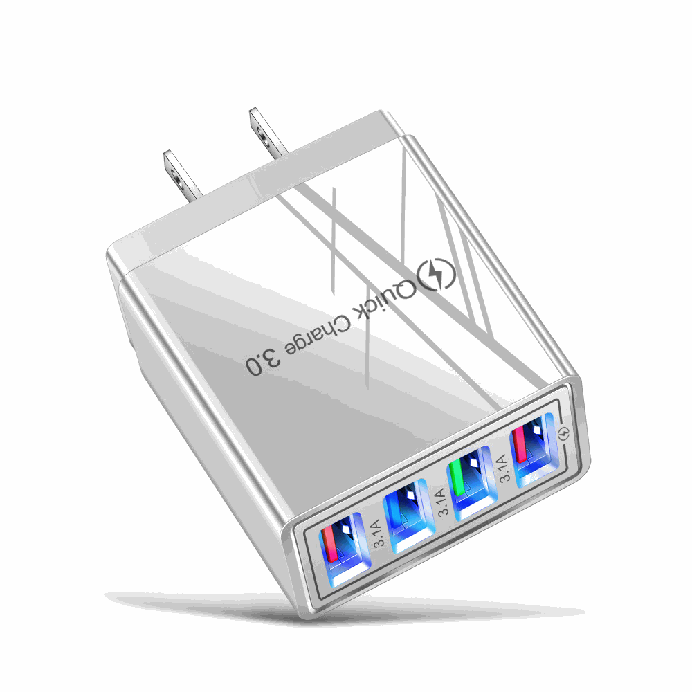 4 USB Charger Quick Charge for iPhone Huawei Samsung