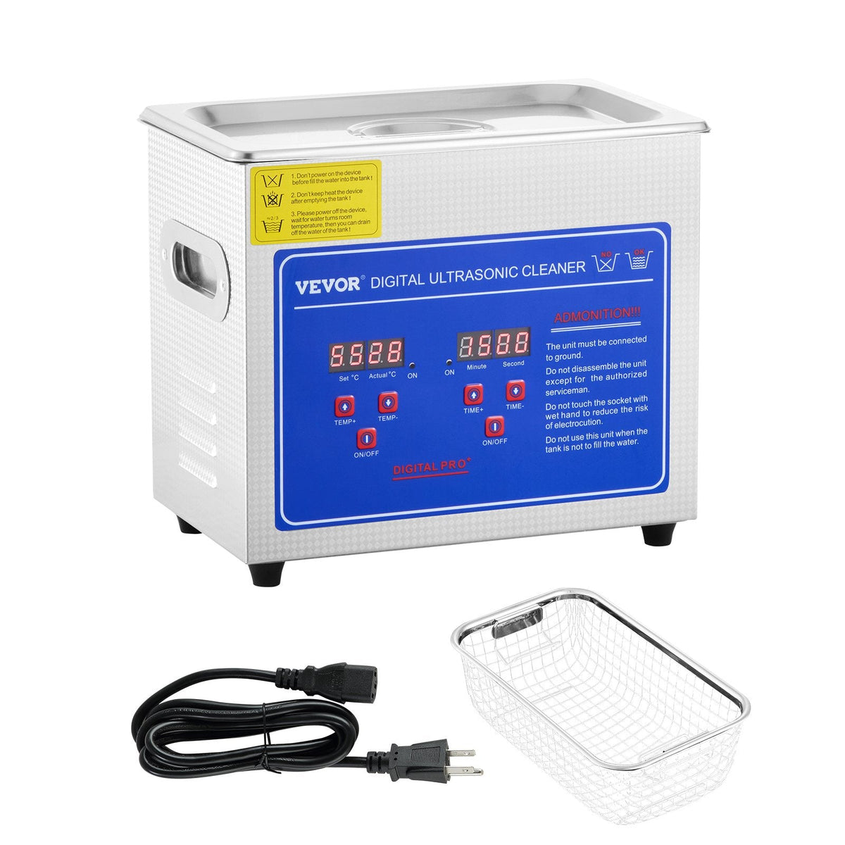 VEVOR Ultrasonic Cleaner with Digital Timer & Heater, Professional